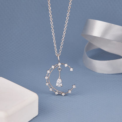 Moon Water Drop Chain Pendant