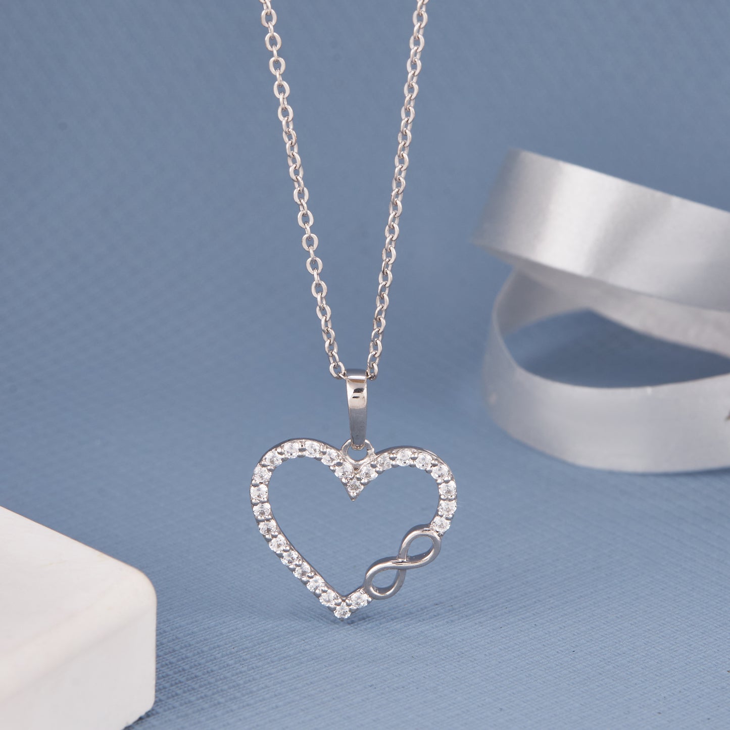 Infinity Heart Chain Pendant