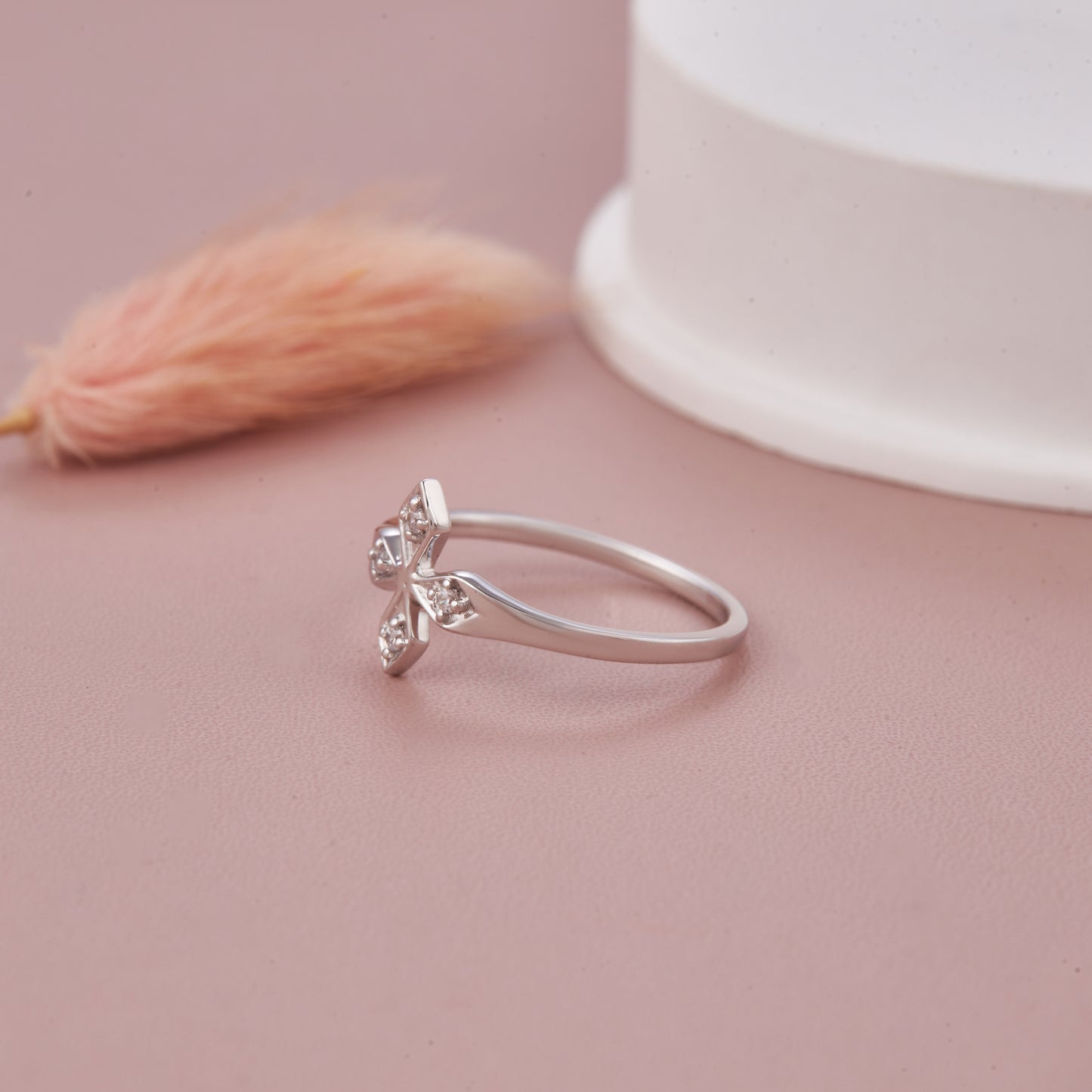 Ladies White Diamonds Band