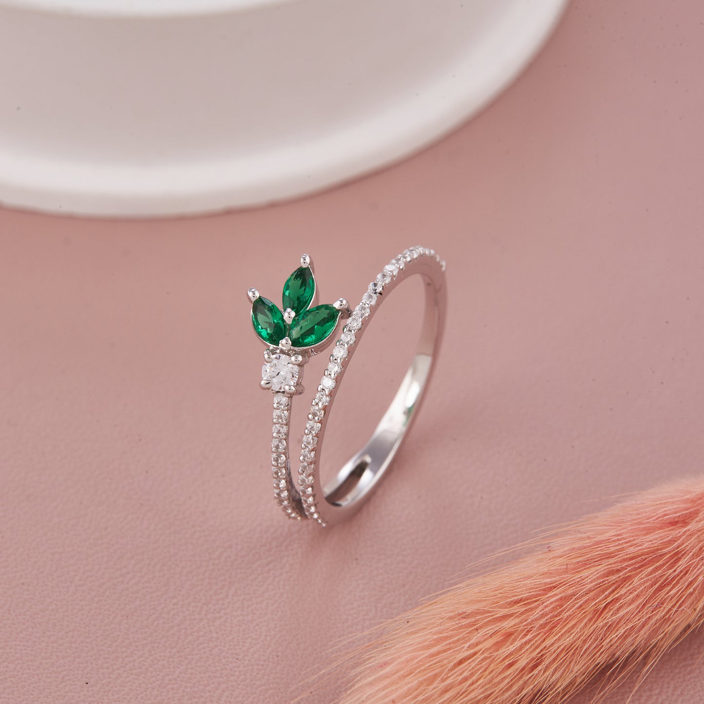 Leaf Shape Diamond Ring