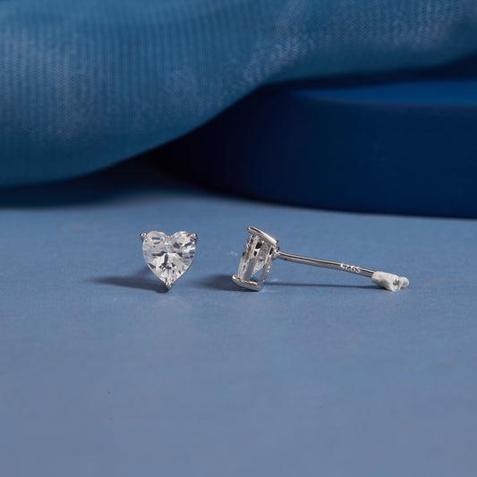 Heart Diamond Studs