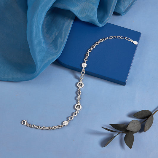 Silver Ladies Anklat