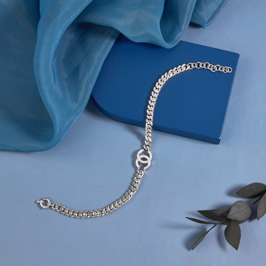 Simple Silver Ladies Bracelate