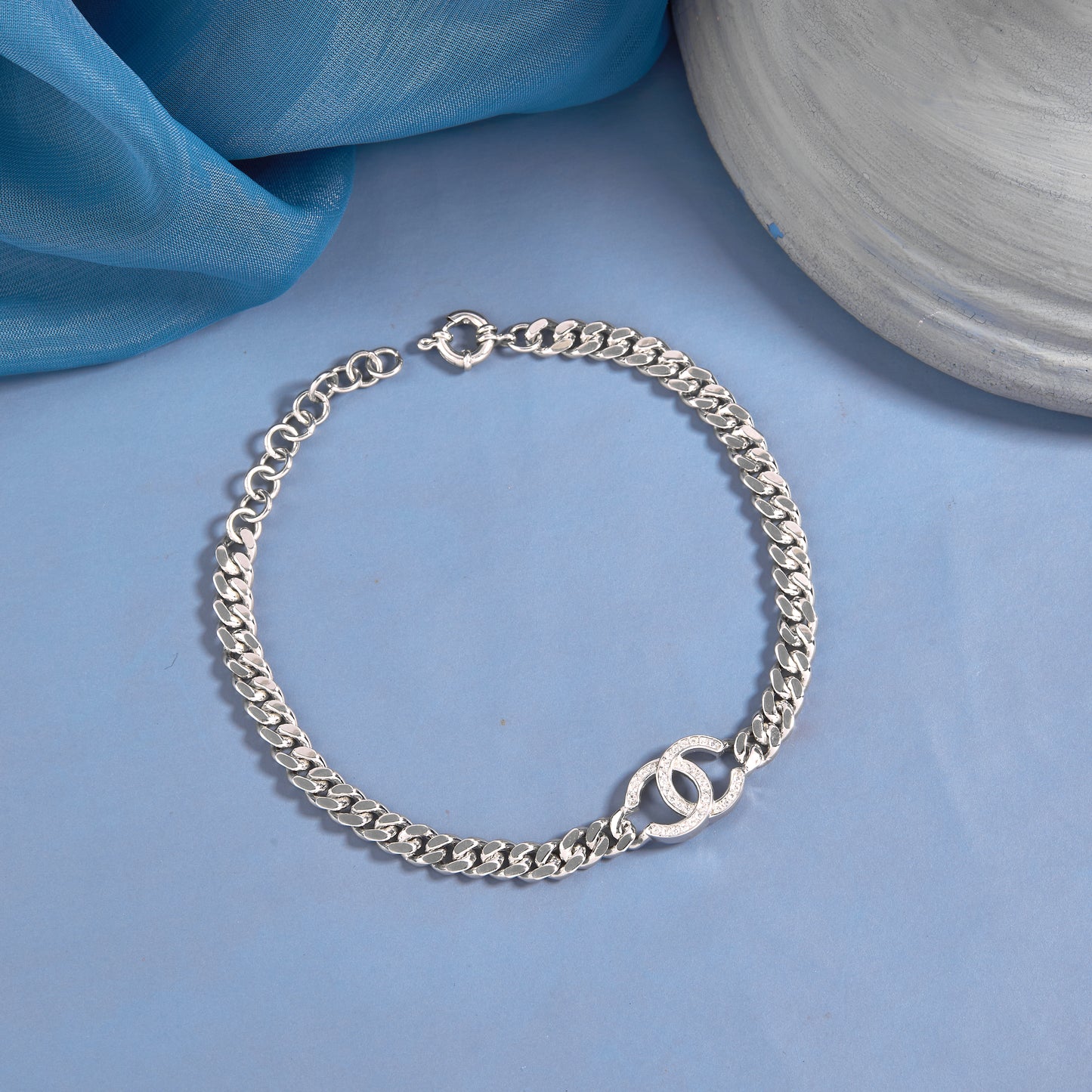 Simple Silver Ladies Bracelate