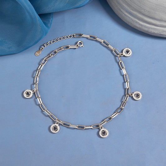 Silver Charms Anklet