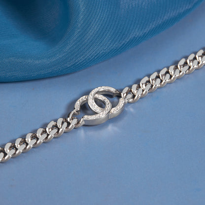 Simple Silver Ladies Bracelate