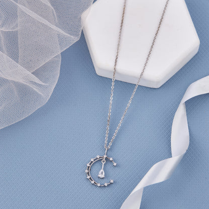 Moon Water Drop Chain Pendant