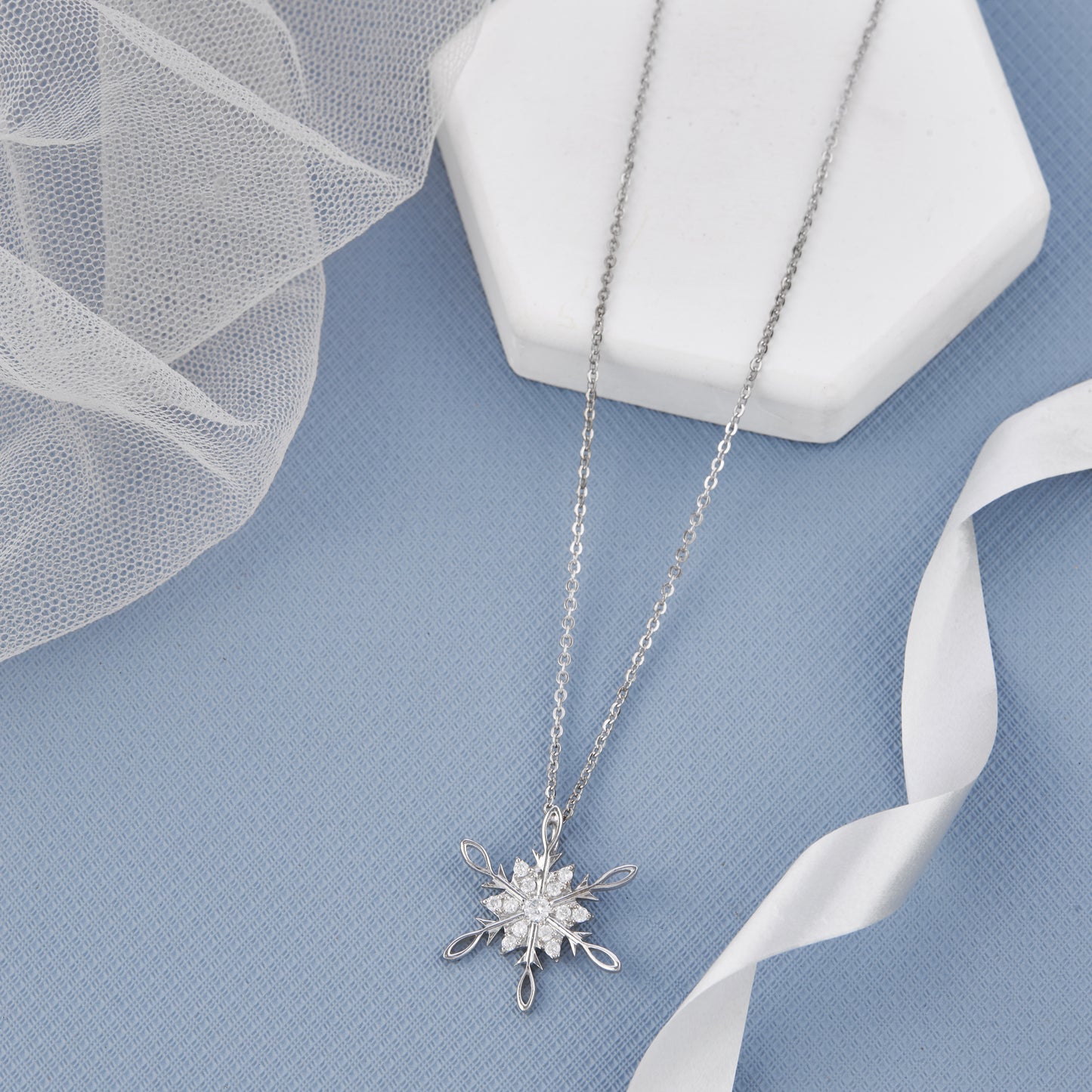 Ice Snowflake Chain Pendant