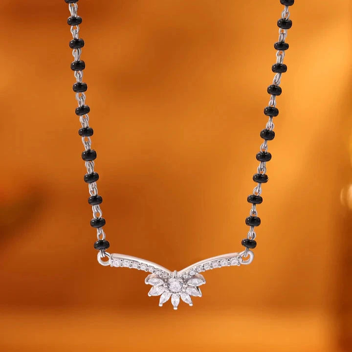 Flower Diamond Look Mangalsutra For Women