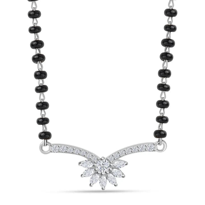 Flower Diamond Look Mangalsutra For Women
