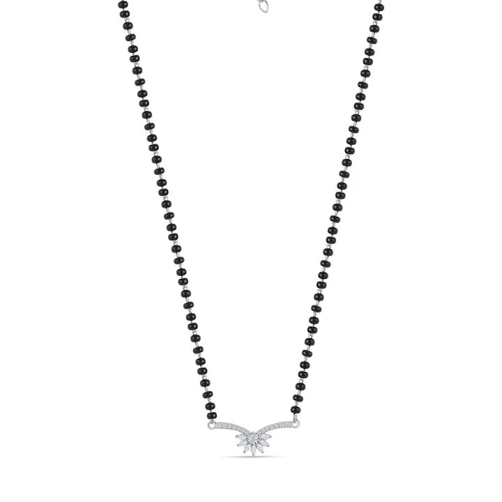 Flower Diamond Look Mangalsutra For Women