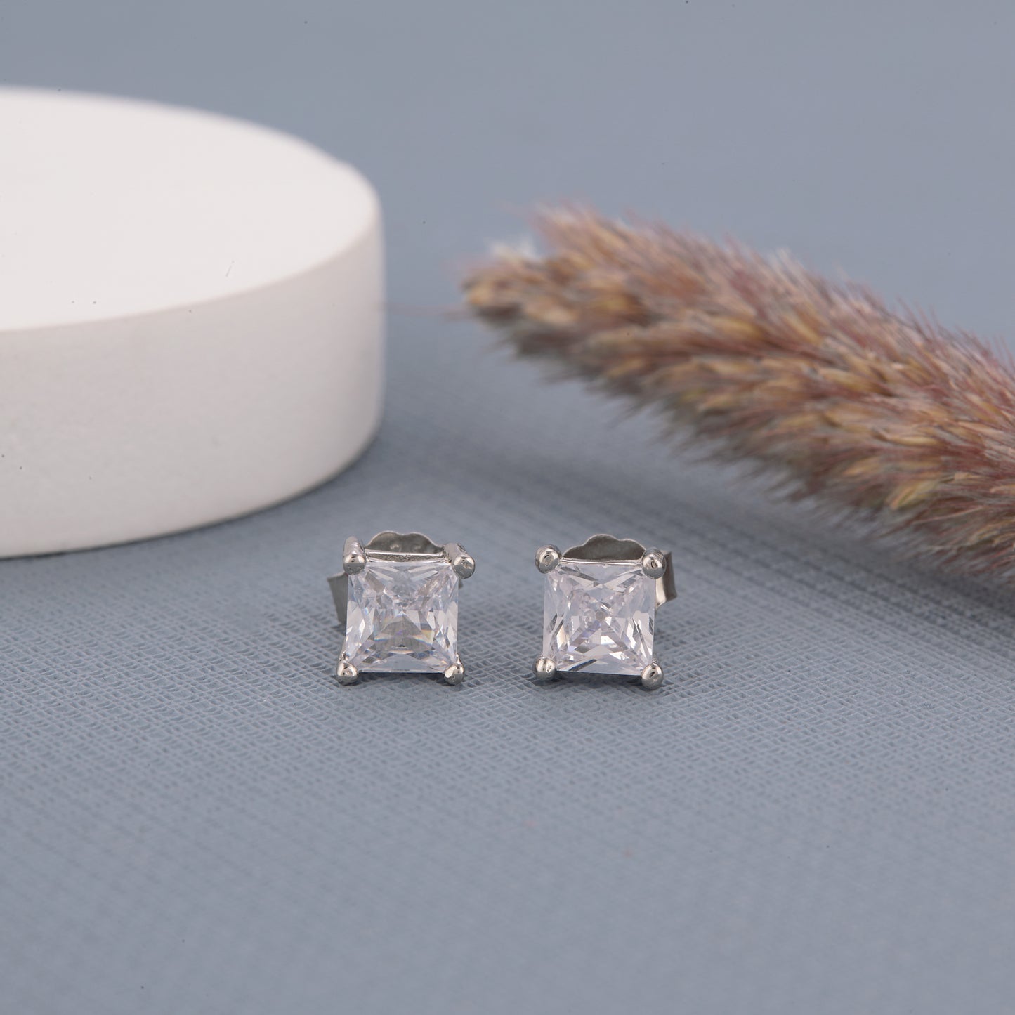 Square Diamond Studs