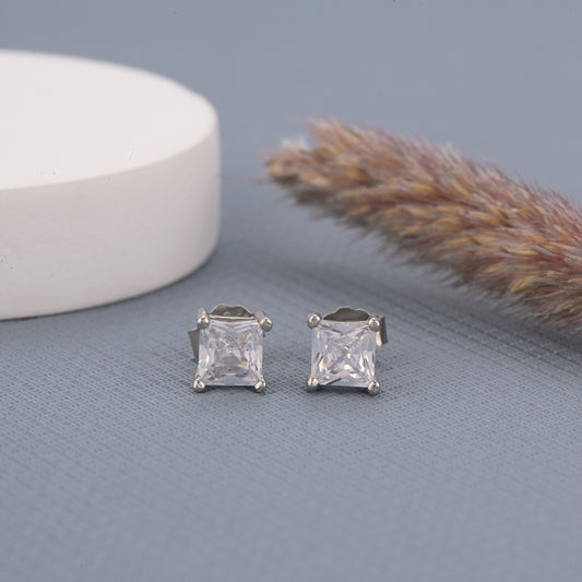 Square Diamond Studs