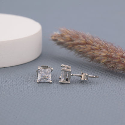 Square Diamond Studs