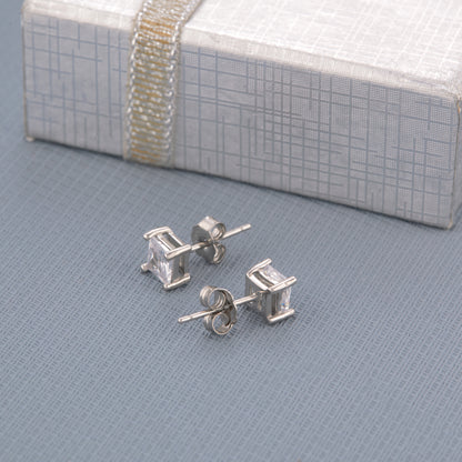 Square Diamond Studs