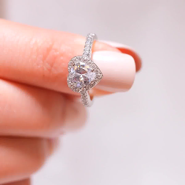 Heart-Shaped Diamond Ring