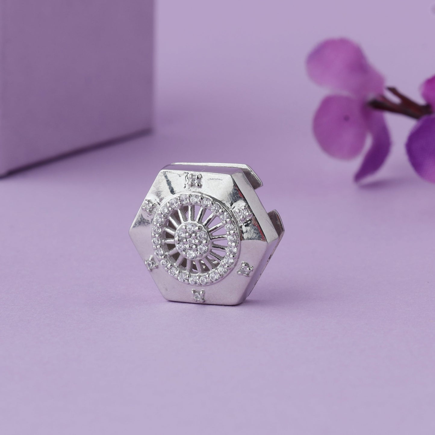 Sleek Silver Shirt Button