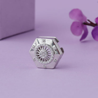 Sleek Silver Shirt Button