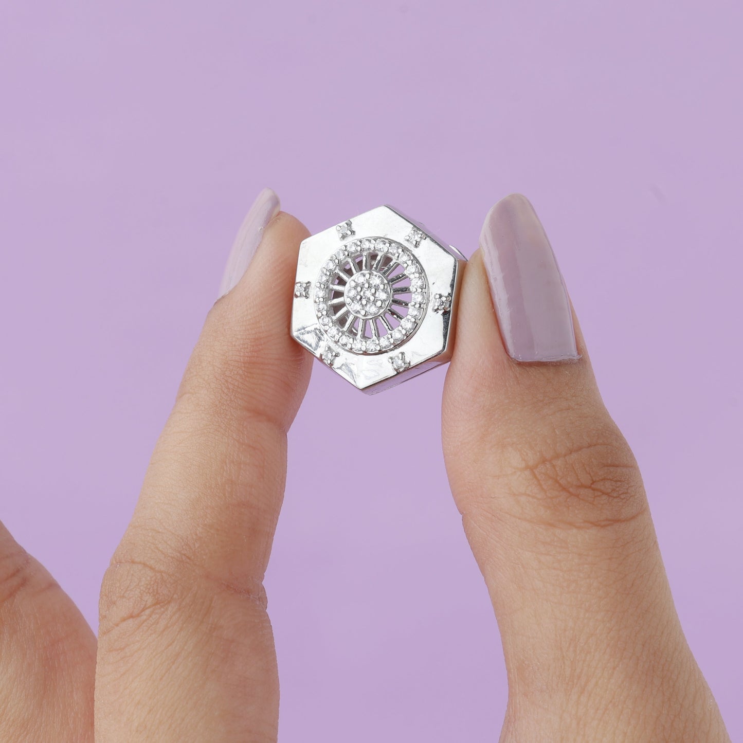 Sleek Silver Shirt Button